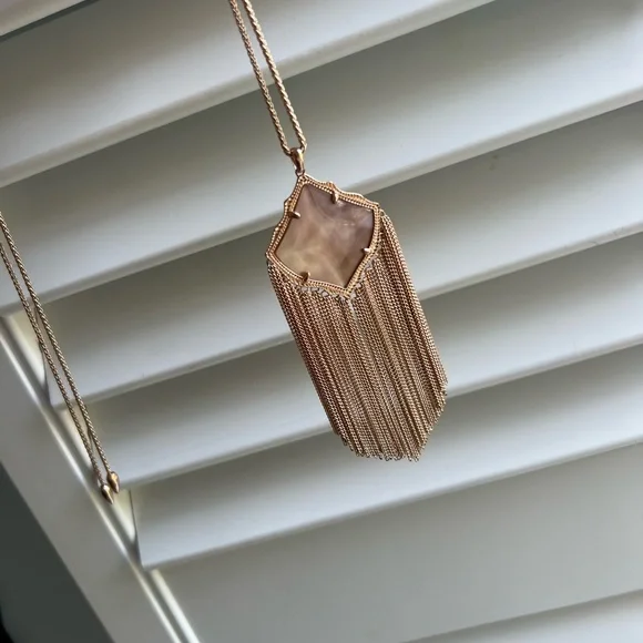 Kendra Scott Rose Gold Kingston Pendant Long Necklace - Picture 5 of 7